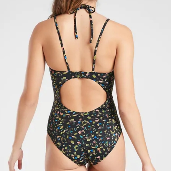 athleta leopard swim